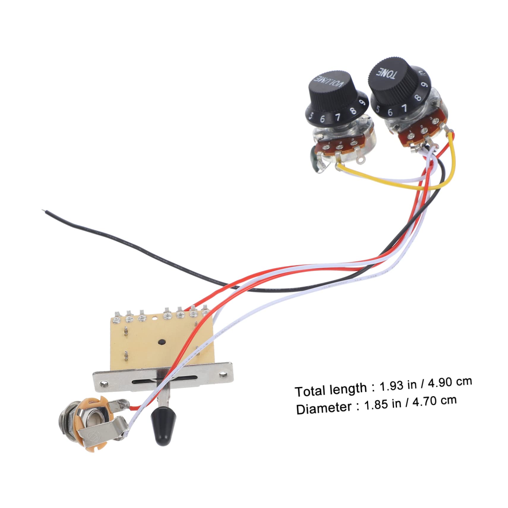 ifundom 4sätze Guitar Wiring Mit Und Potentiometern Einfacher Einbau Für Elektrische Gitarren Schalter Und Knöpfen Ersatzteil Für Musiker Und -enthusiasten