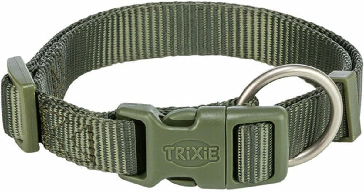 Trixie Trixie 4053032671010 Premium Dog Collar Olive Green S 25-40 cm
