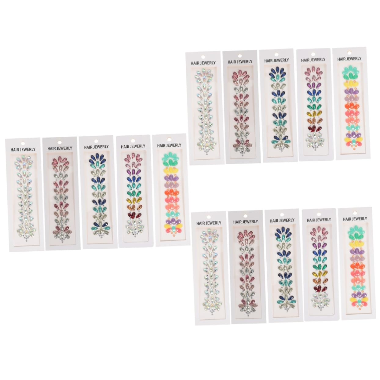 DOITOOL 15hojas Pegatinas De Joyas Faciales y Capilares Brillantes De Halloween De y Cosplay Autoadhesivas y Fáciles De Usar