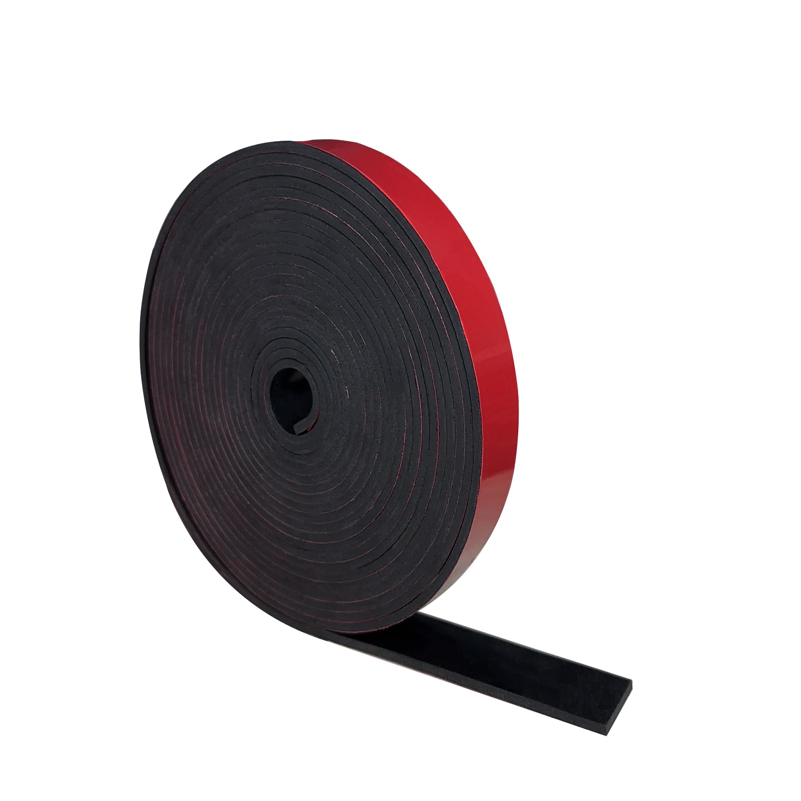 Adhesive Rubber Strips 1" Wide x 1/8" Thick x 20' Long Neoprene Rubber Strips with Adhesive Backing Neoprene Rubber Sheets, Rolls & Strips for Matting