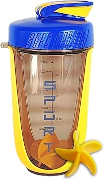 20OZ Protein Shaker Bottle,Sports Bottles for Protein Mixes with Whisk Ball,Mixer Bottle,Portable Pre Workout Whey Protein Drink Shaker CupColor Yellow