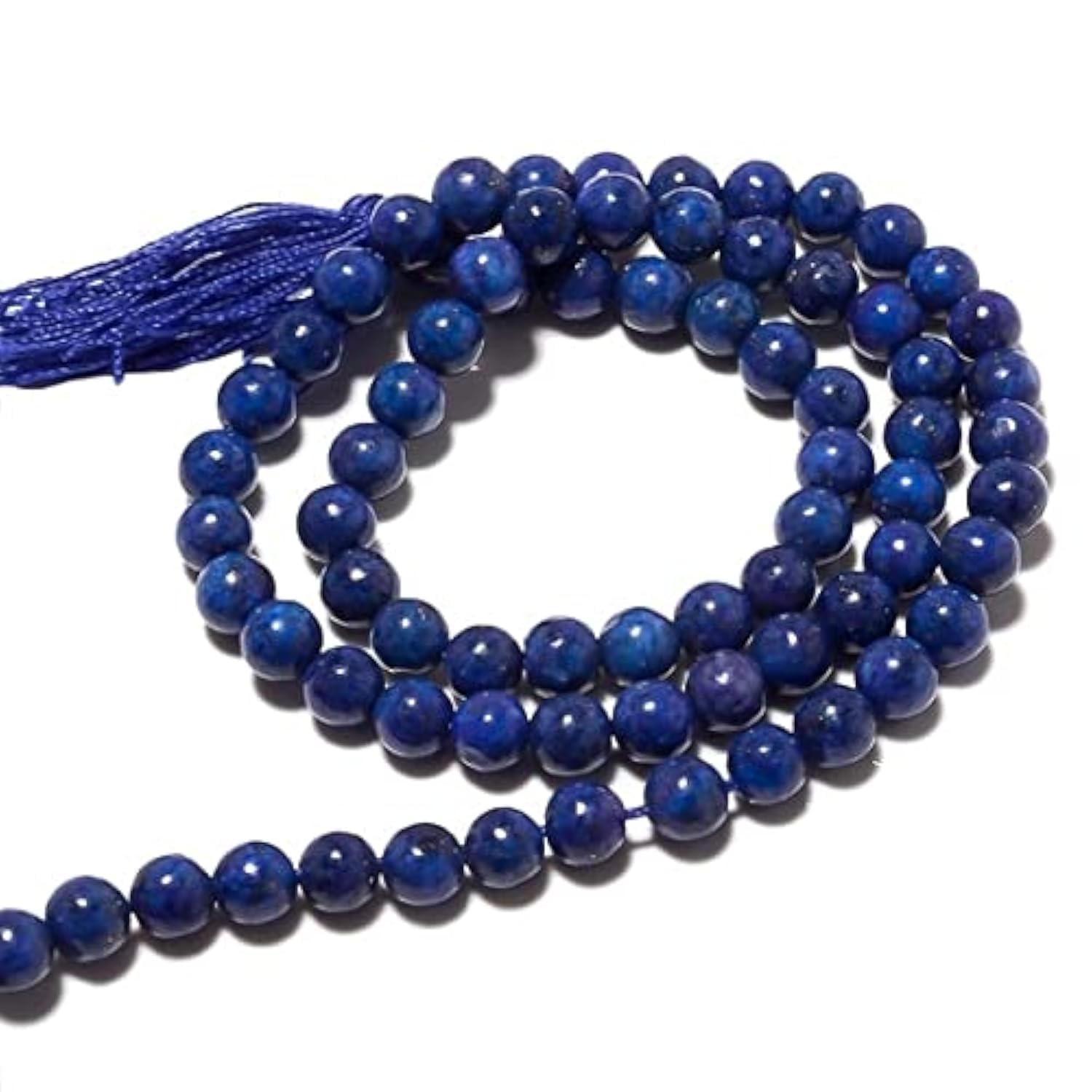 Perles de lapis-lazuli en fil de 6mm pour assembler vos bracelets de méditation
