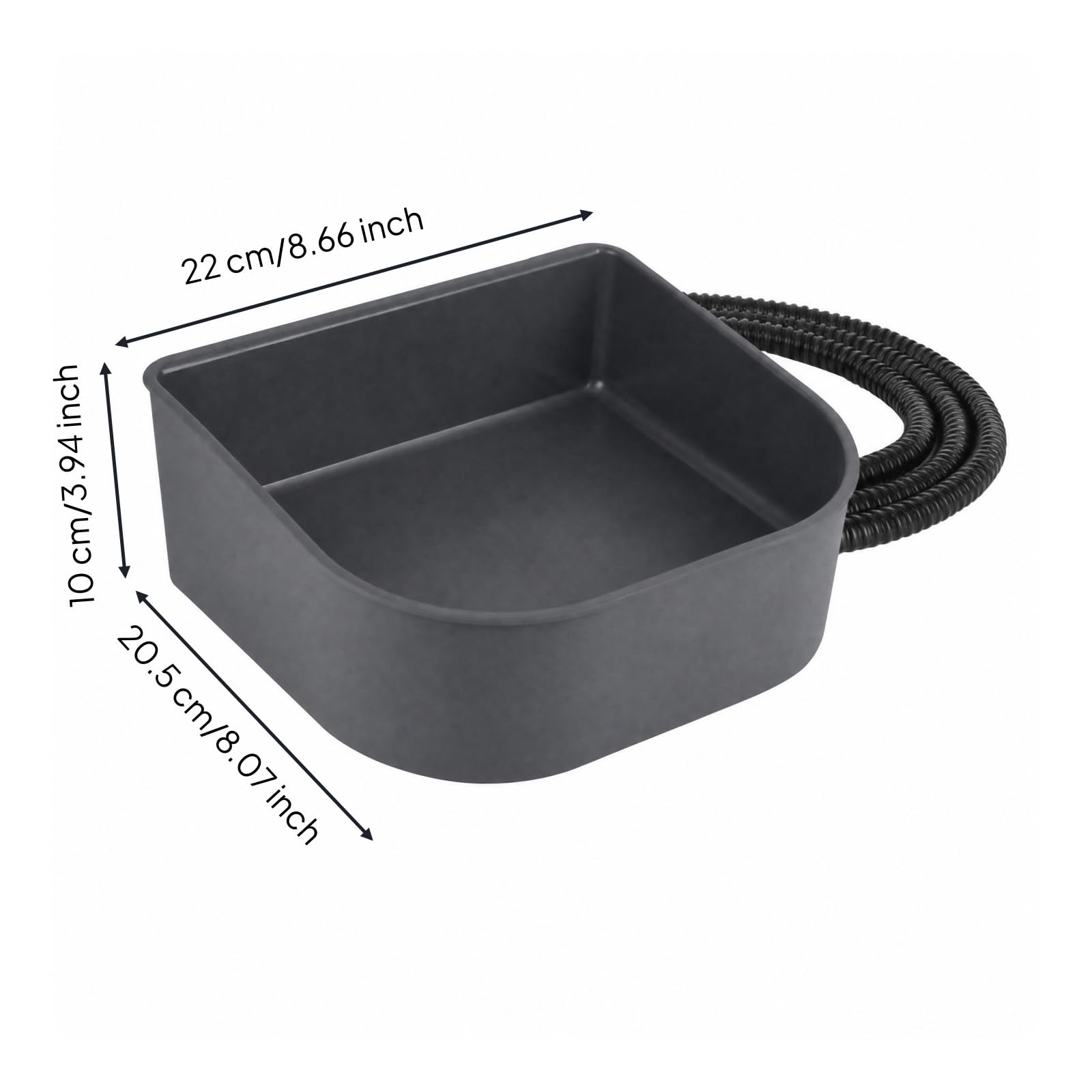 Recipiente para Beber con Cable Alimentación Anticongelante Pequeño para Gatos, Patio, Hábitat Conejos