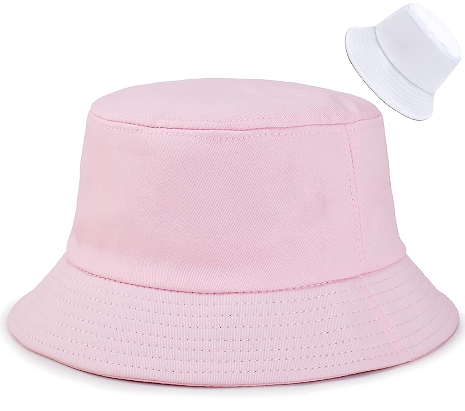DIYDECAL Summer Bucket Hat Beach Sun Hat Double-Sided Fisherman Hat for Men Women