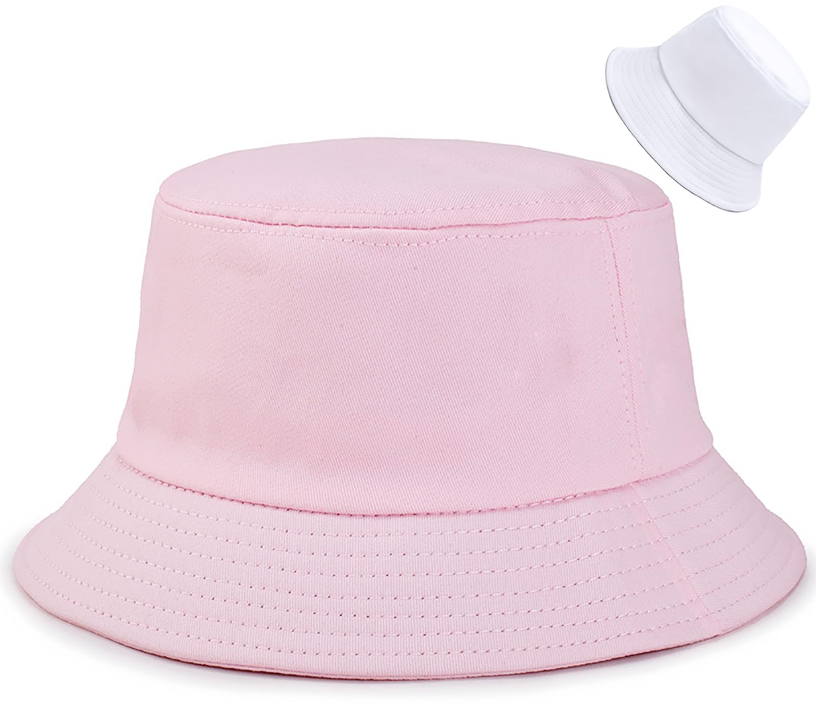 DIYDECAL Summer Bucket Hat Beach Sun Hat Double-Sided Fisherman Hat for Men Women