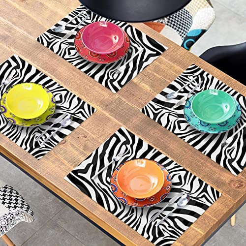 Set de table antidérapant léopard noir et blanc pour protéger la table - 8