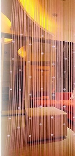 FOCUSSEXY Cortina decorativa para puerta con cuentas para panel de pared, separador de ventana con flecos para bodas, cafeterías, restaurantes,