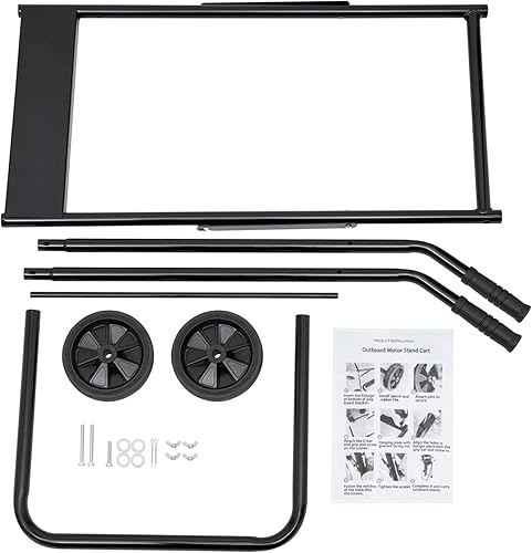 Miniatura 7 de Soporte de motor de barco fuera de borda, soporte de motor plegable con 2 ruedas para almacenamiento de motor de barco, carrito Dolly Pro Heavy Duty