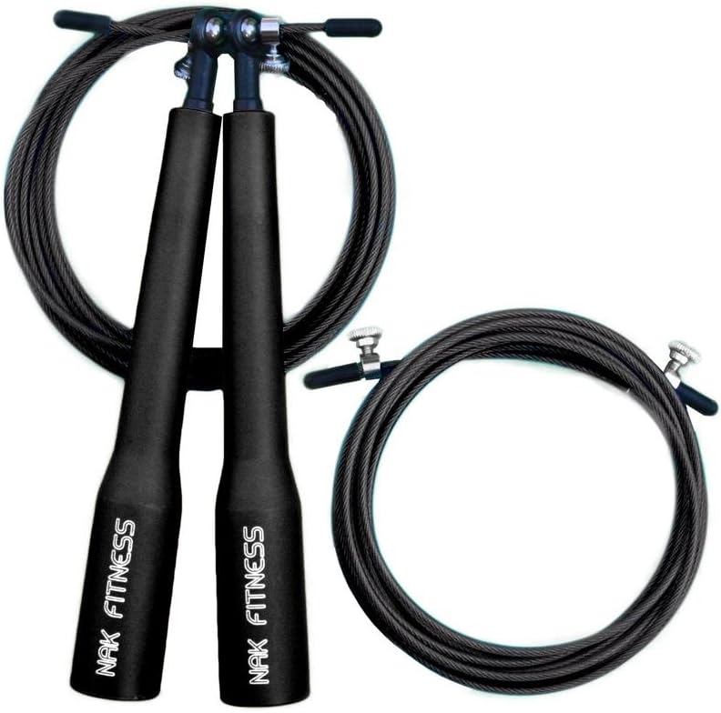 Speed Jump Rope with Super-Fast high-Grade Metal Bearings, Best for Boxing, MMA and Endurance Fitness Training with This Speed Cable Rope.