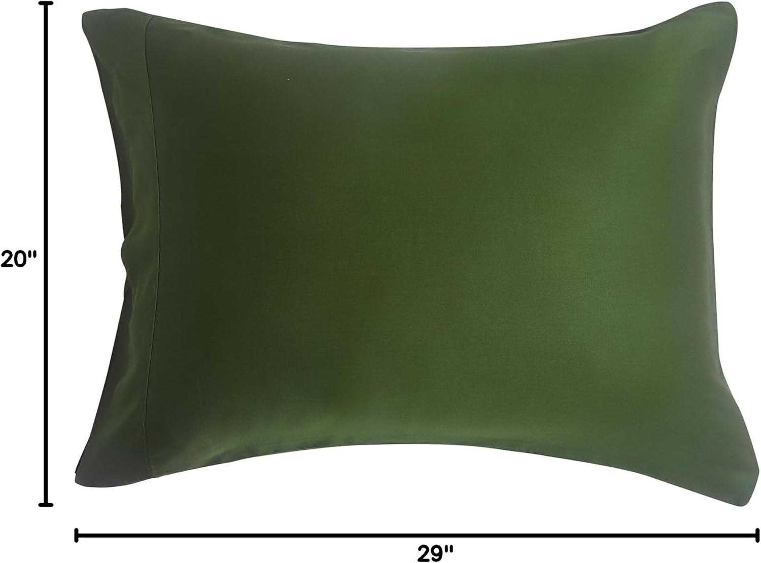 DOZ by SIJO Pillowcase Set, 100% Viscose derived from Organically Grown Bamboo, Buttery Soft, Silky, Breathable, Cooling, Oeko-TEX, High GSM, 2-Pack, Envelope Closure (Queen, Forest) - Image 4