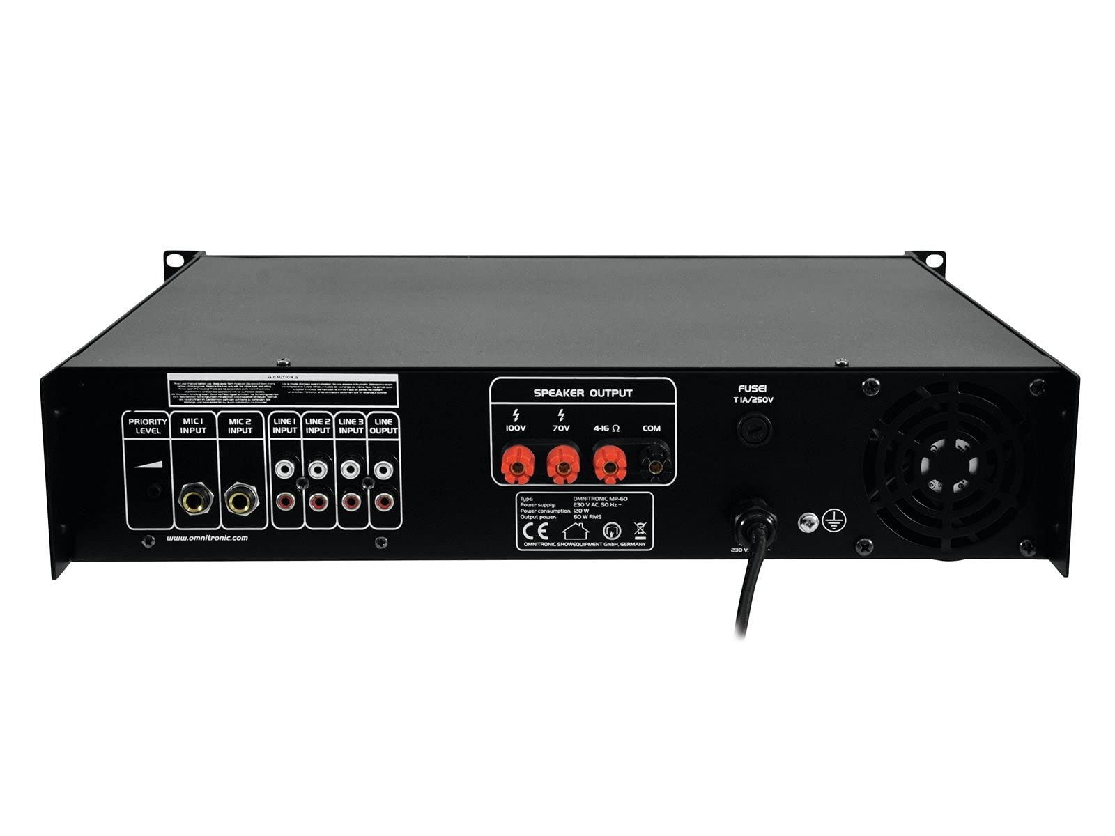 OMNITRONIC MP-60 ELA-Mischverstärker, 60 Watt