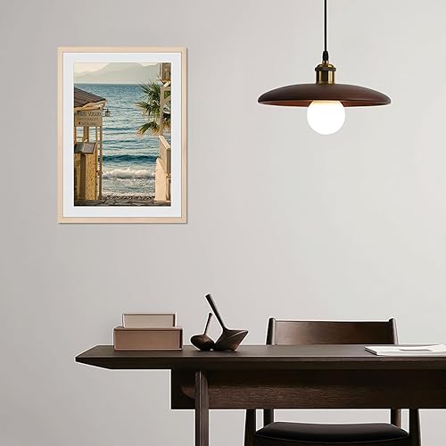 Vista 171 de Marco de 20 x 24 pulgadas, marco de fotos de 20 x 24 pulgadas, con paspartú a 16 x 20 pulgadas, marco de madera maciza, para colgar en la pared