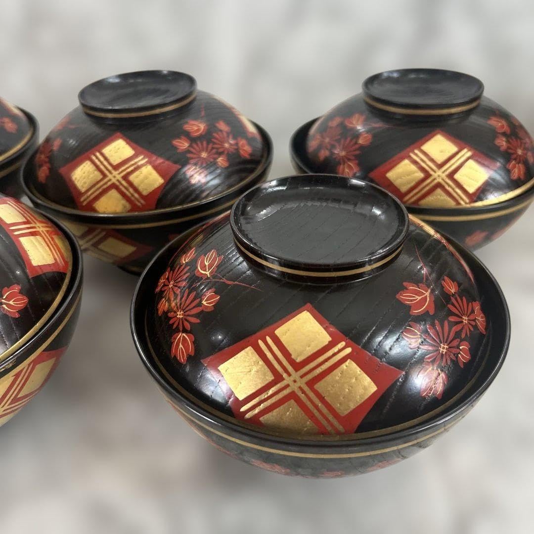 レア輪島塗 煮物椀 10客セット 宮永作 共箱 木箱s 茶道具 懐石