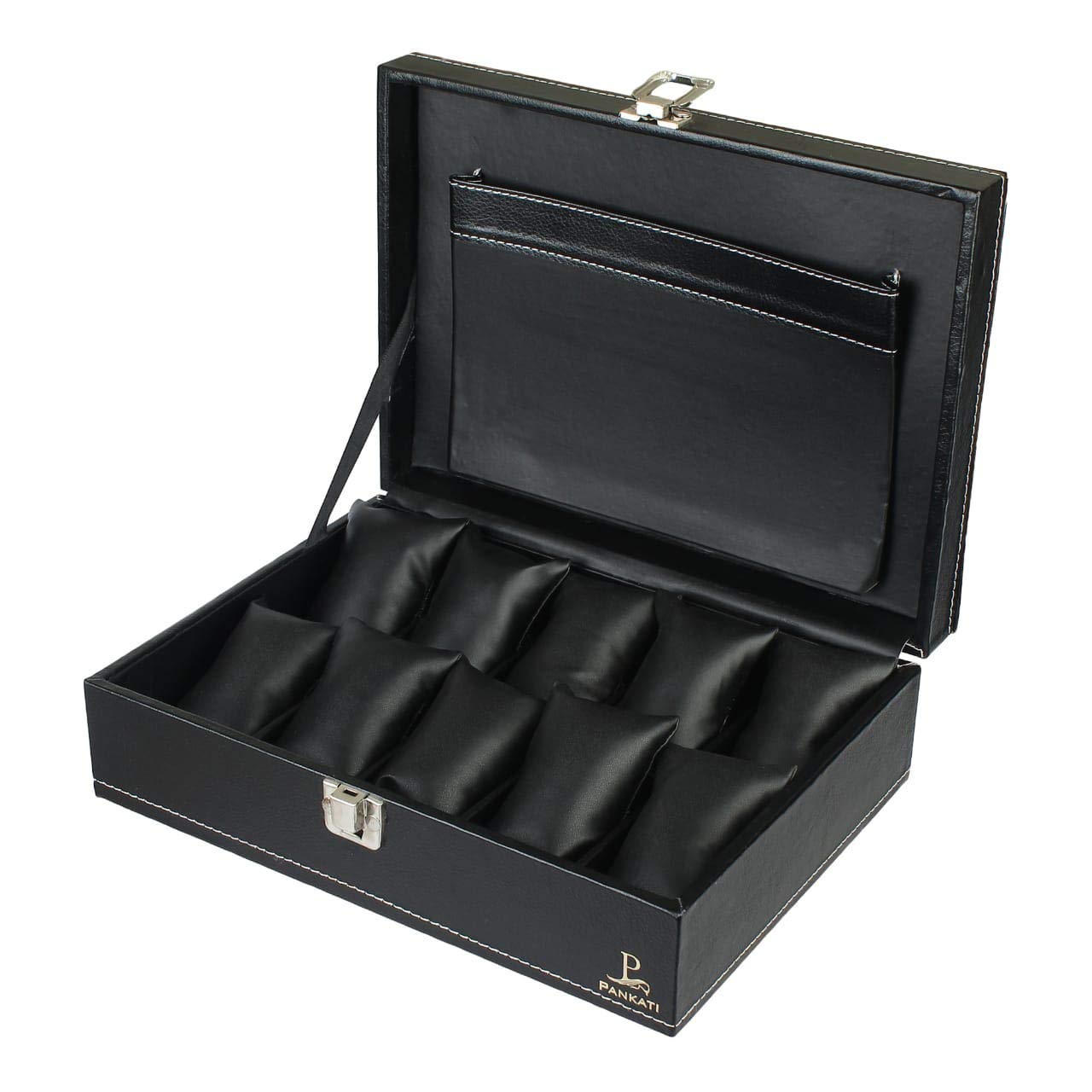 PANKATI® Watch Storage Box Organizer with Faux Leather Finish with 12 Slots (B0C14LR55J) Amazon Price History, Amazon Price Tracker