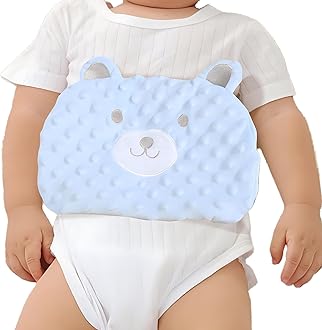 Baby Colic and Gas Relief - Cassia Seed Heated Tummy Wrap,Baby Heating Pad Swaddle Belt Relieves and Soothes Gas,Bloating and Upset Stomach (Blue)