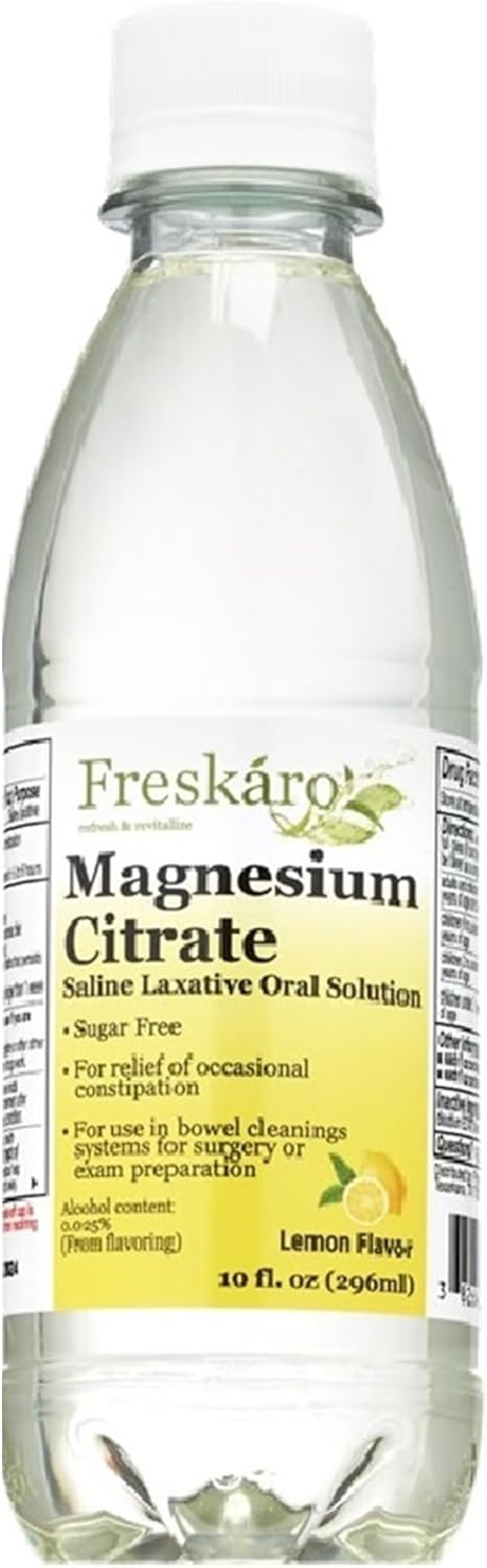 Magnesium Citrate Saline Oral Solution Laxative Lemon 10 OZ 3 Bottles