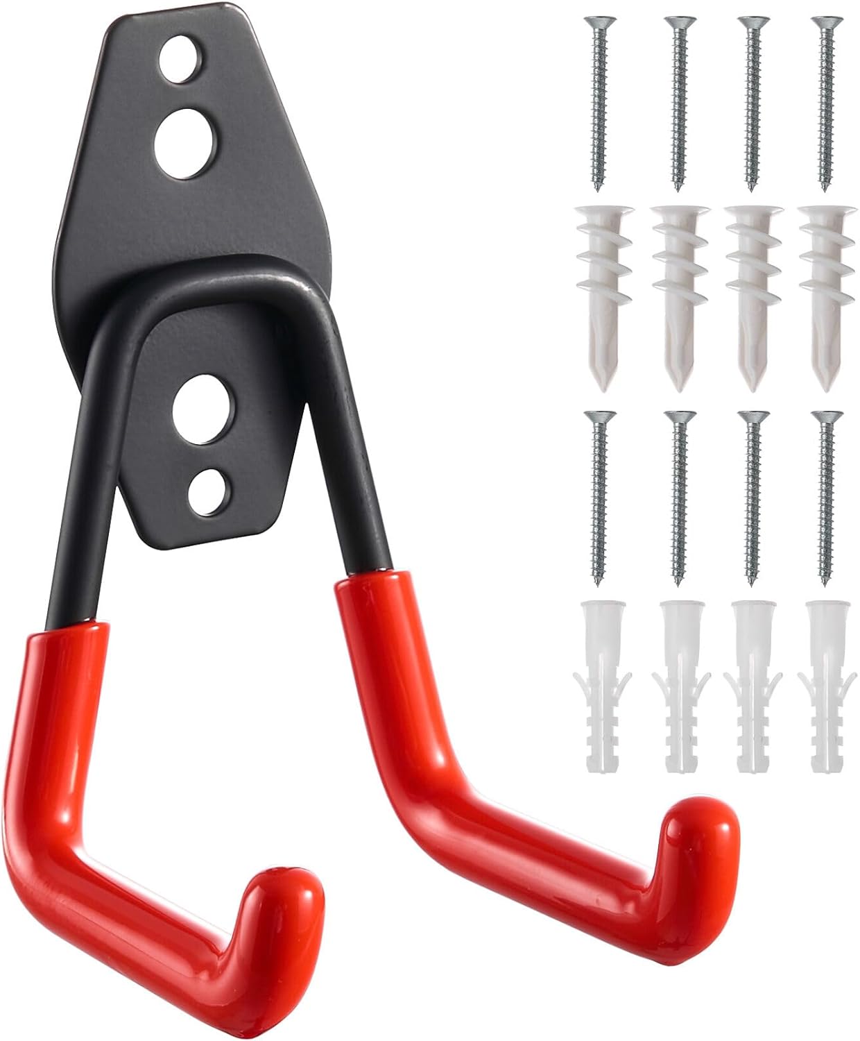 Garage Hooks, 4.7x2.7 Inch Wall Mount Heavy Duty Garage Storage Hooks Organizer More Yard Equipment,Garden Tools Power Tools and for Hanging Hose Ladder and Bike