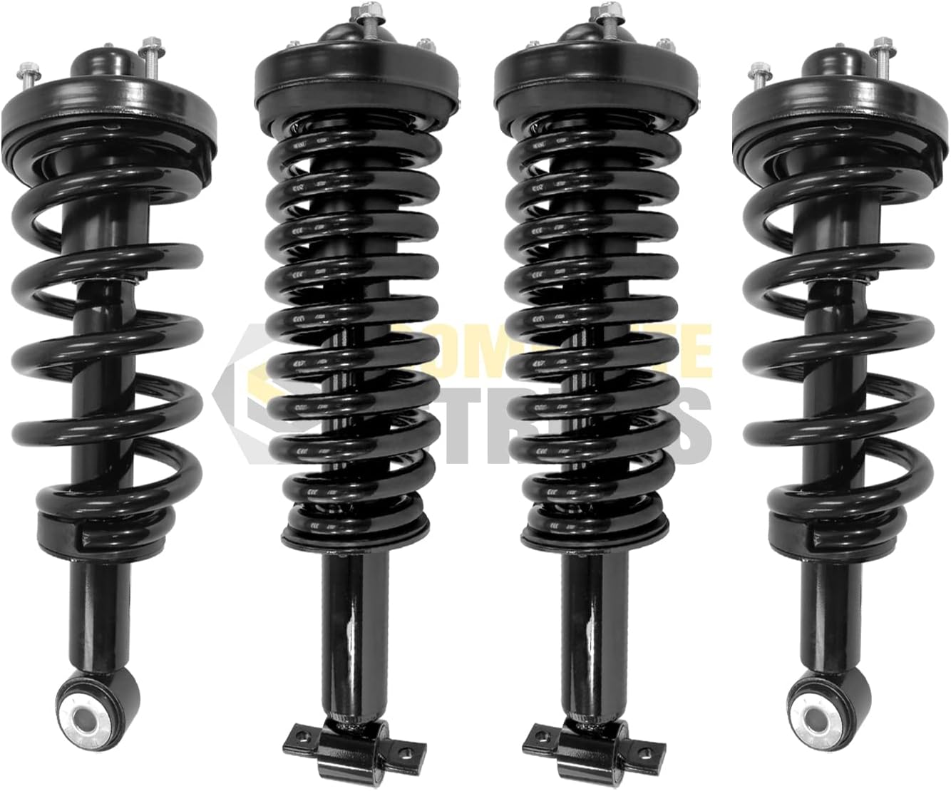 COMPLETESTRUTS - Front & Rear Quick Complete Strut Assemblies with Coil Springs Replacement for 2014-2017 Ford Expedition EL - Set of 4