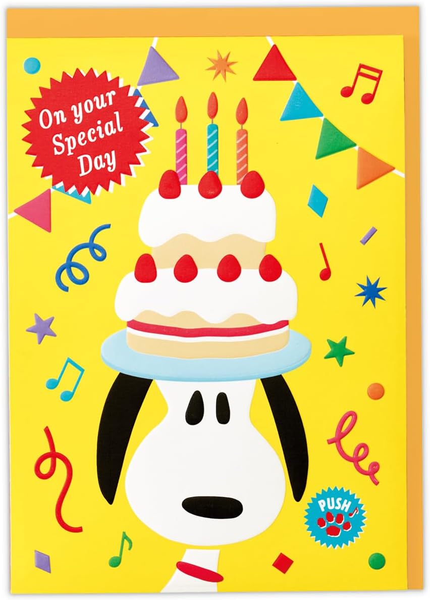 Hallmark Greeting Card Snoopy Music Box Card Surprise Music 843-953