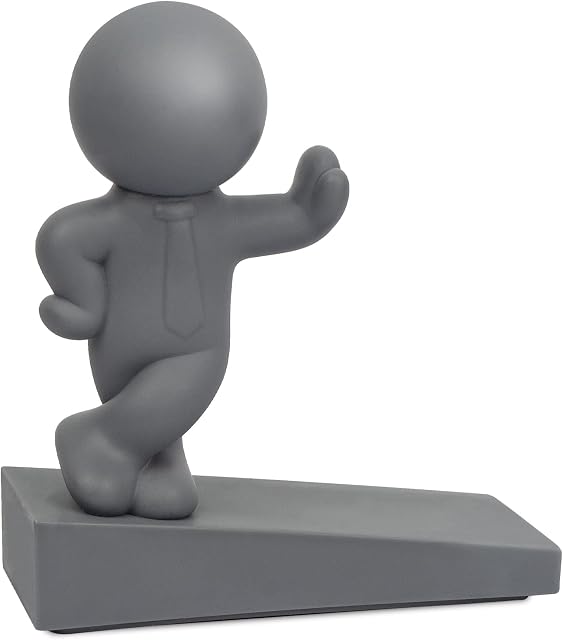 Omoojee Door Stopper Cute, Decorative Doorstop to Hold Your Door Open, Gray (1 pcs)