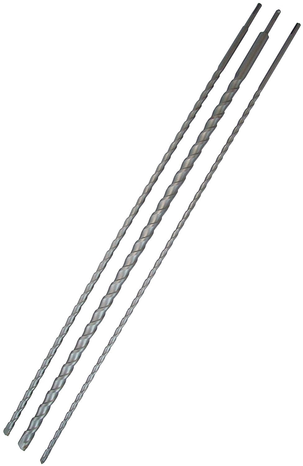 Tooltime 3Pc Sds+ Drill Bits 1000Mm Long 12Mm 16Mm 24Mm - 1 Metre