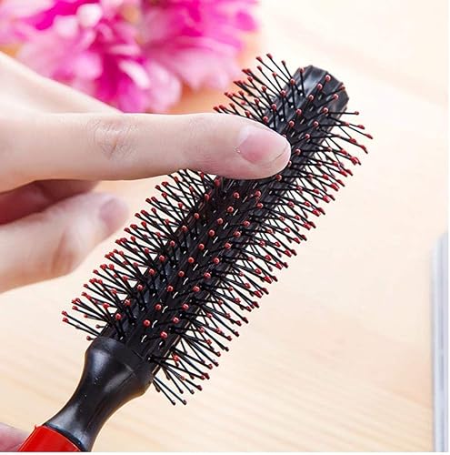 Miniatura 8 de U-K 1 cepillo redondo de cerdas suaves, reduce el encrespamiento y la estática, compacto y ligero, ideal para el hogar, viajes y oficina, cabello