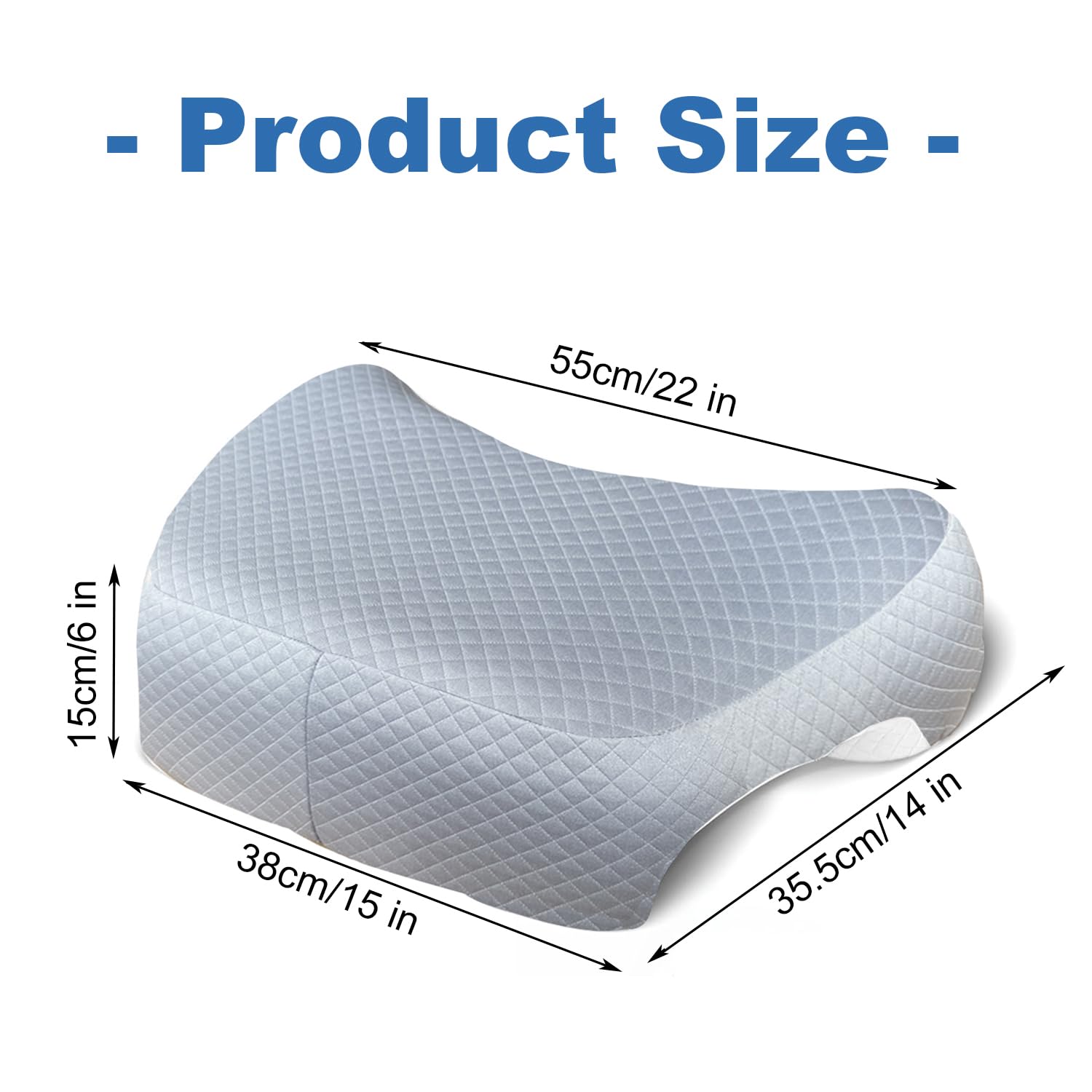 Poduszka do spania na boku, ergonomiczna ortopedyczna poduszka pod głowę, pianka z pamięcią kształtu, pod karkiem i ramionami, wielokątna poduszka pod kark, do wielu pozycji spania