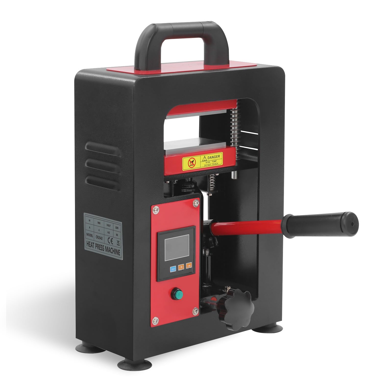 Hydraulic Heat Press Machine 14000psi, Rosin Press Extraction with Digital Temperature Control, Heating Presser for DIY Leather Flower Plant, 2.36x4.72in Dual Aluminum Plates