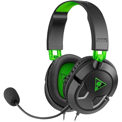 Turtle Beach Recon 50 Xbox Gaming Headset – Officially Licensed for Xbox Series X|S, Xbox One, and Windows PCs with 3.5mm – Also works with PS5, PS4, and Mobile Devices, Removable Mic, 40mm Speakers