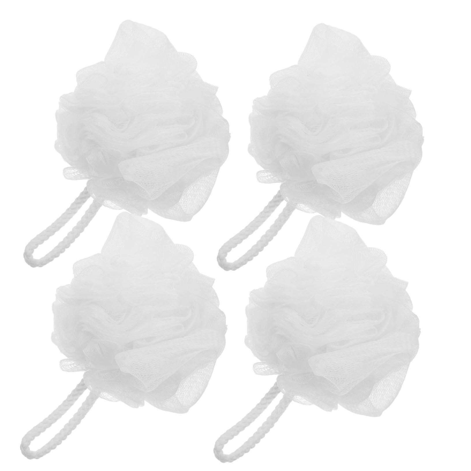 BESTYASH 4pcs Ultra Loofahs Fluffy Bath Sponge Exfoliating Body Scrubber Balls for Men Women Efficient Production for Cleansing The Bathroom