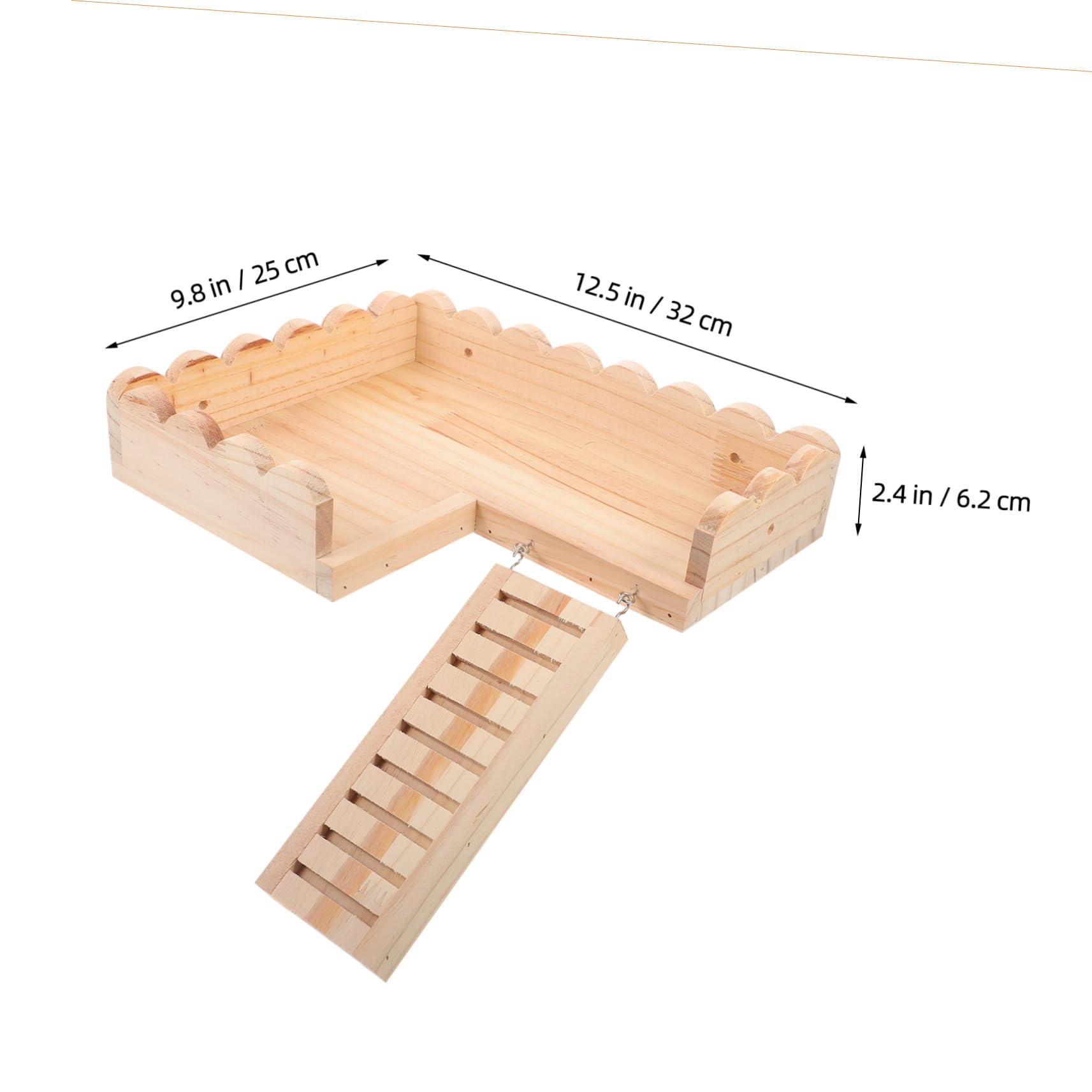 Hamster Holzplattform aus Massivem Holz als Spielplatz und Basis für Käfig Geeignet für Ratten und Rennmäuse Robust und Platzsparend im Design