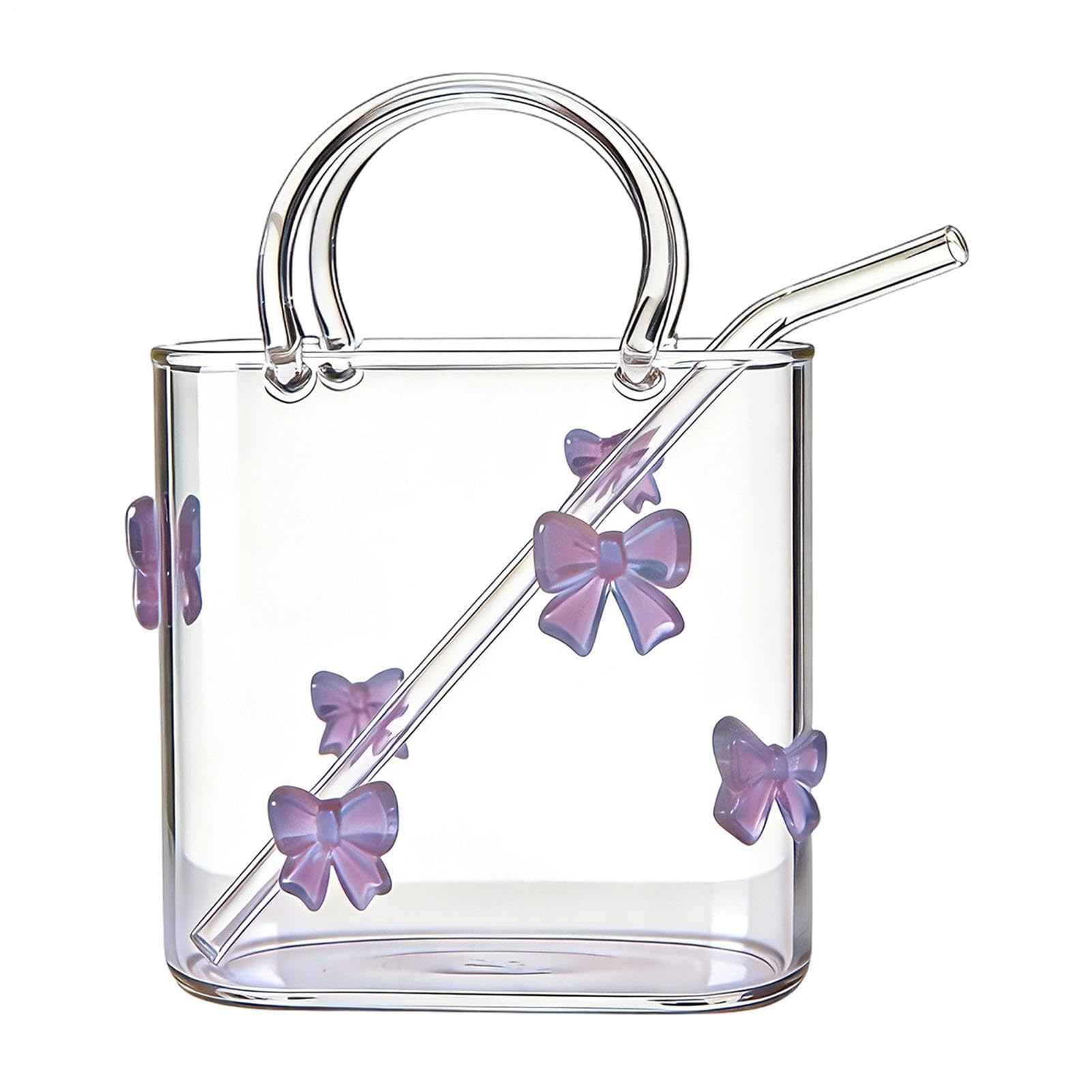 Bolsos de vidrio con pajitas el regalo original como taza dulce decorativa