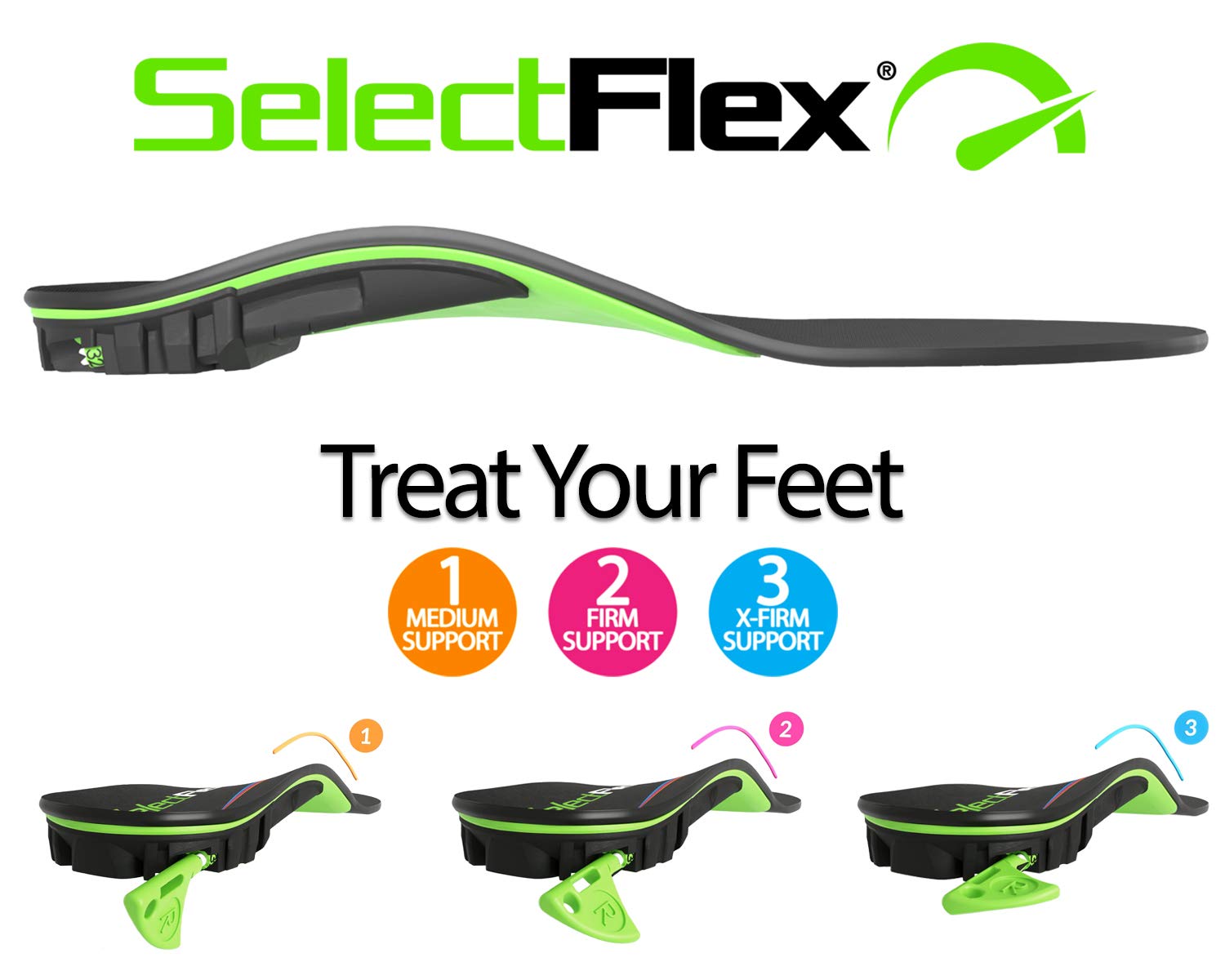 Buy SelectFlex® Adjustable Arch Support Orthotic Insoles Helps a Person with ar Fasciitis