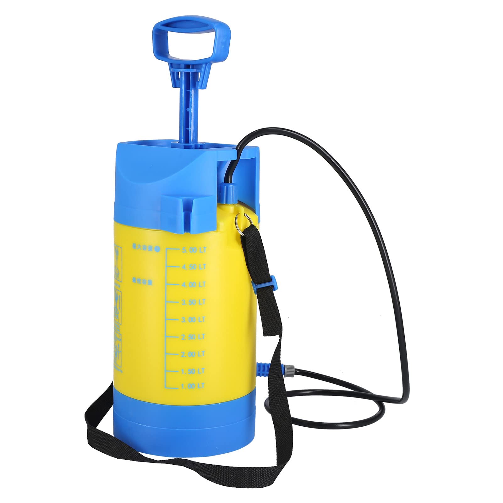 Spruzzatore a pressione portatile da 5 litri con caratteristiche di sicurezza Ideale per irrigare giardini, cura del prato e lavaggio oculare di emergenza Comodo e durevole