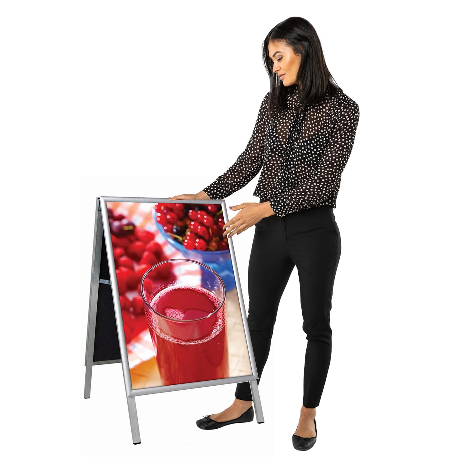 Wonderwall A1 Pavement Board Sign Frame, 841 x 594mm, Double Sided Poster Holder - ideal for Retail, Hospitality