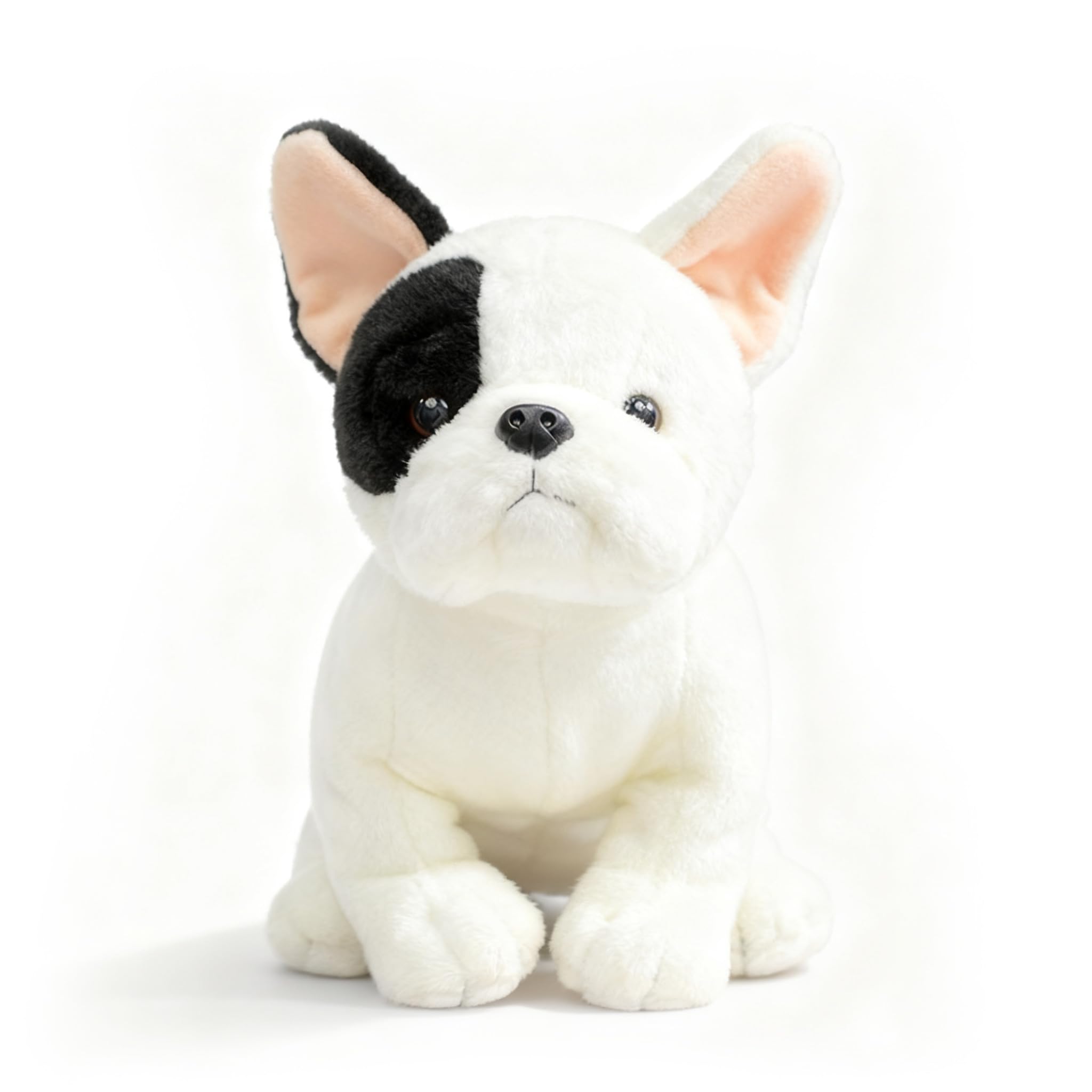 PuffPurrs French Bulldog Plush - Lifelike 11in Sit-Frenchie Puppy Toy, Realistic Dog Plush Gift