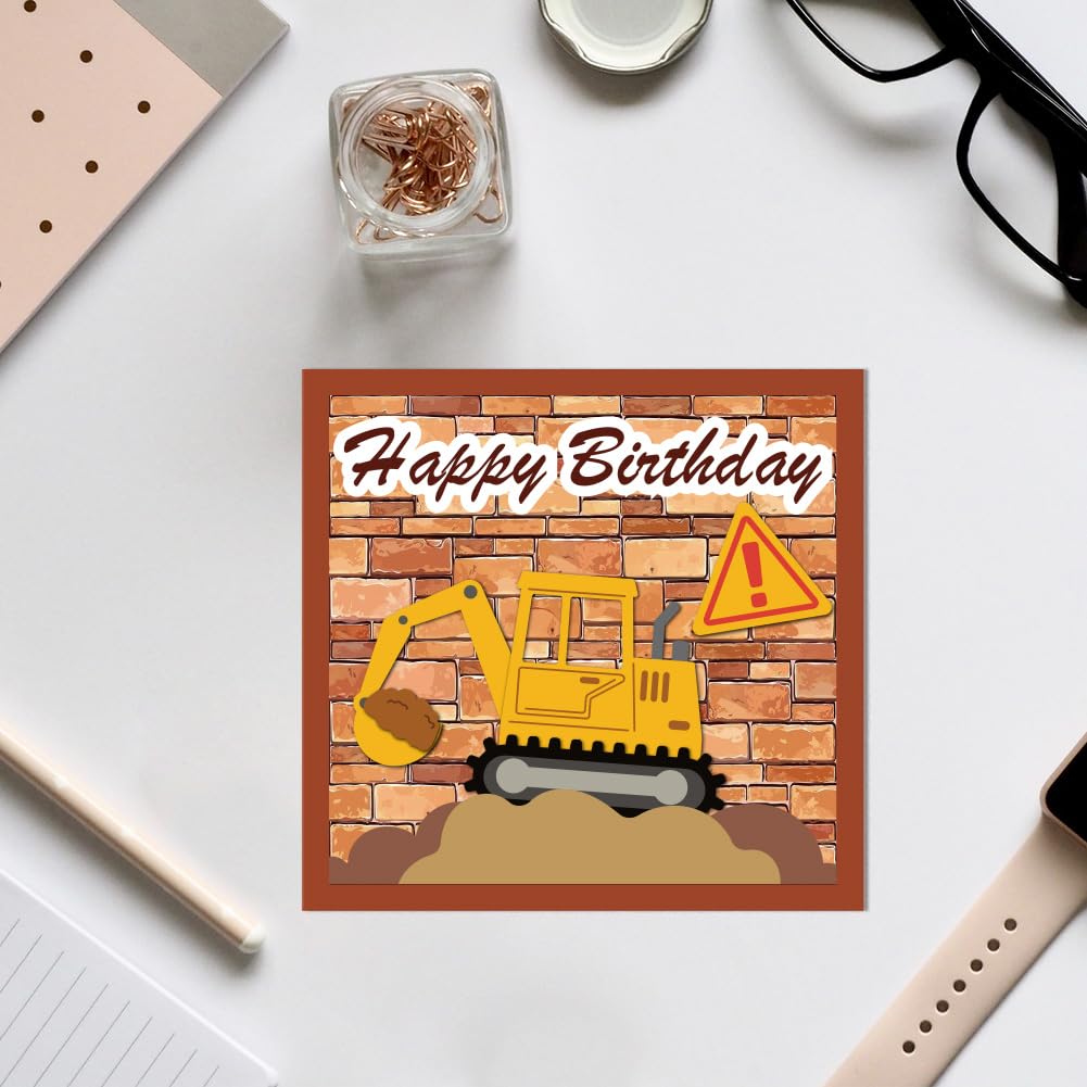 DELORIGIN Engineering Vehicles Cutting Dies Car Card Making Die Stencil Carbon Steel Die Cuts Scrapbooking Embossing Template for Greeting Cards Craft Album Letter Party Card Decor - Image 3