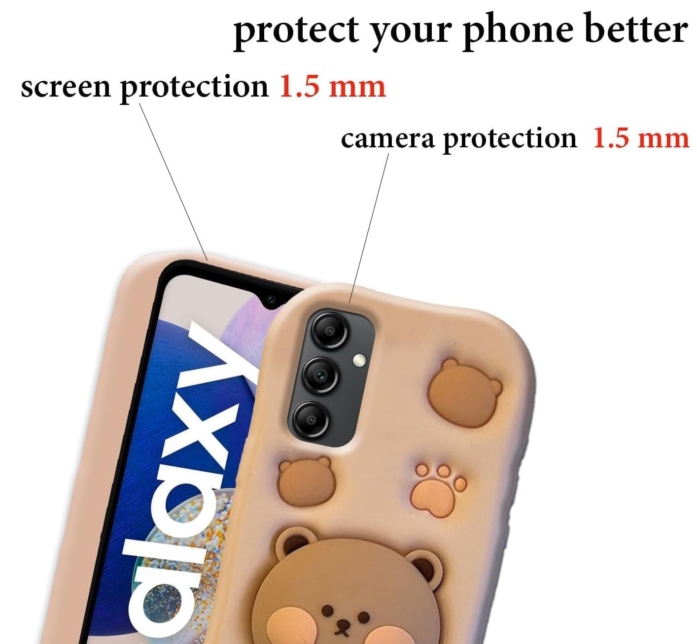 Cute Cartoon Mobile Back Case Cover with Stand Compatible for Samsung Galaxy A37 5G — Amazon image 3