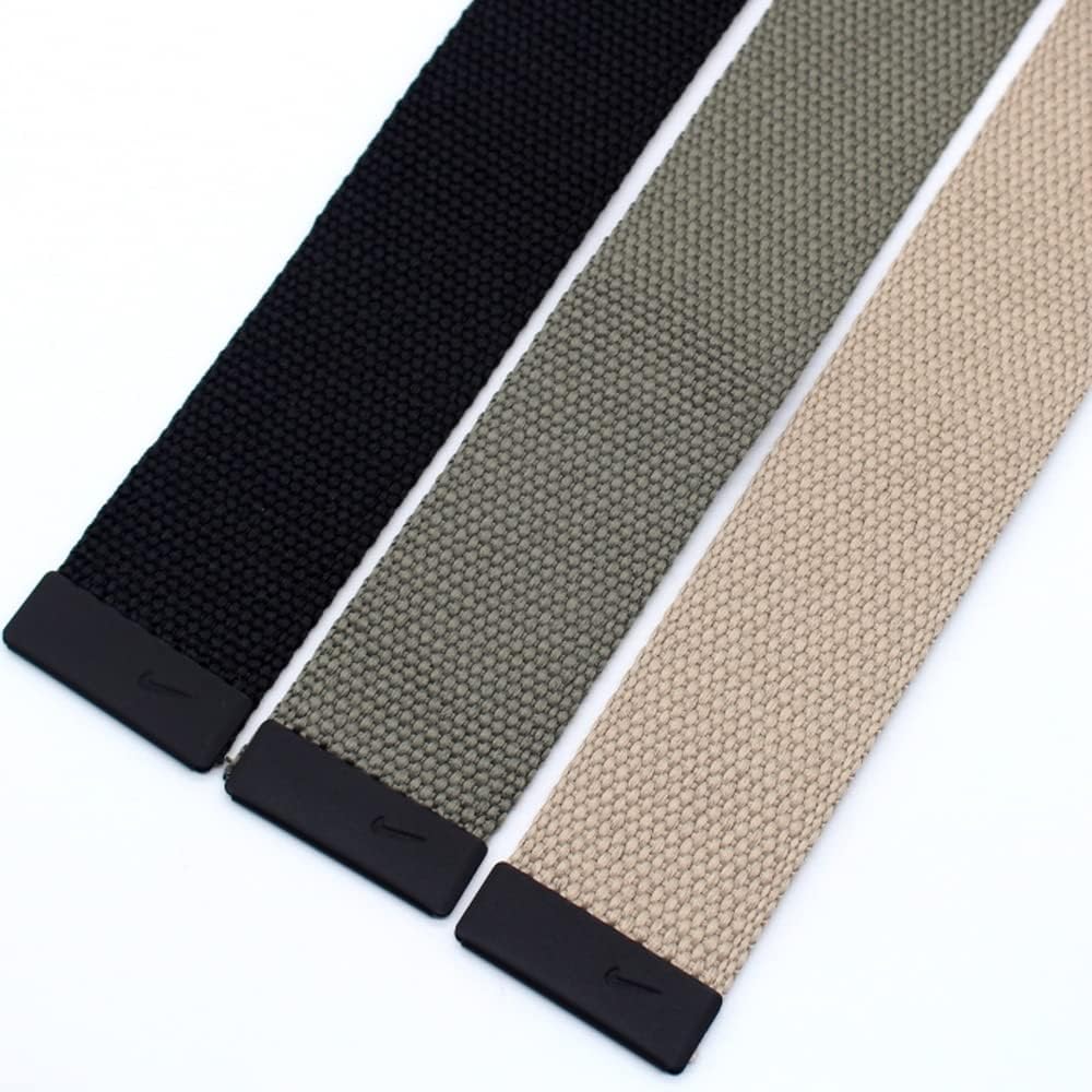 Nike Golf Men's 3-in-1 Web One-Size-Fits-Most Belts, Black/Olive/Khaki - Image 4