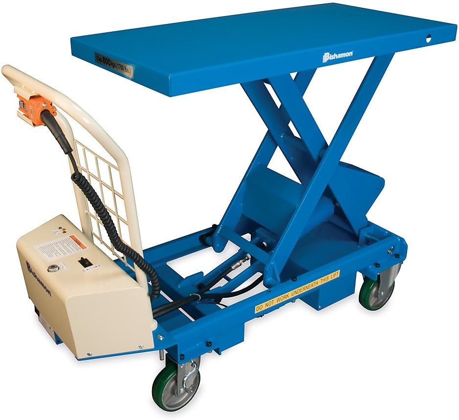 BISHAMON MobiLift Electric Scissors Lift Tables - 660-Lb. Capacity - 17.5-63.8" Lift Height