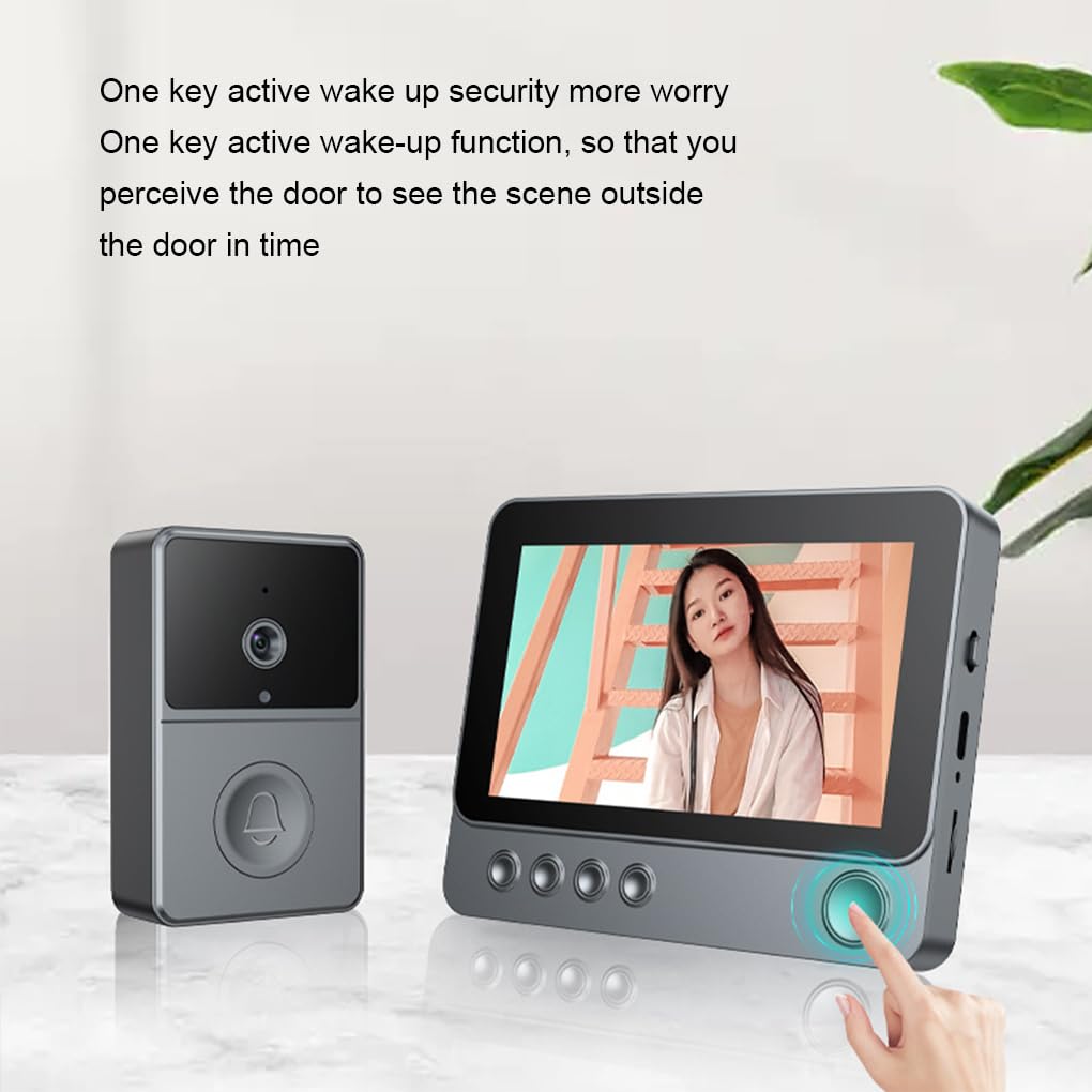 Sonnette sans Fil avec Batterie intégrée, Nocturne, sécurité
