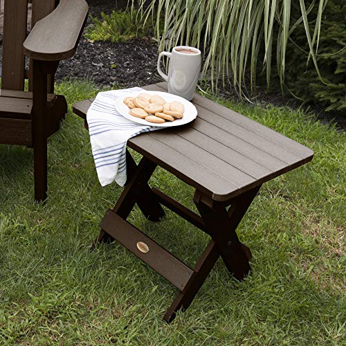 Highwood Folding Adirondack Side Table, Weathered Acorn #TOP3