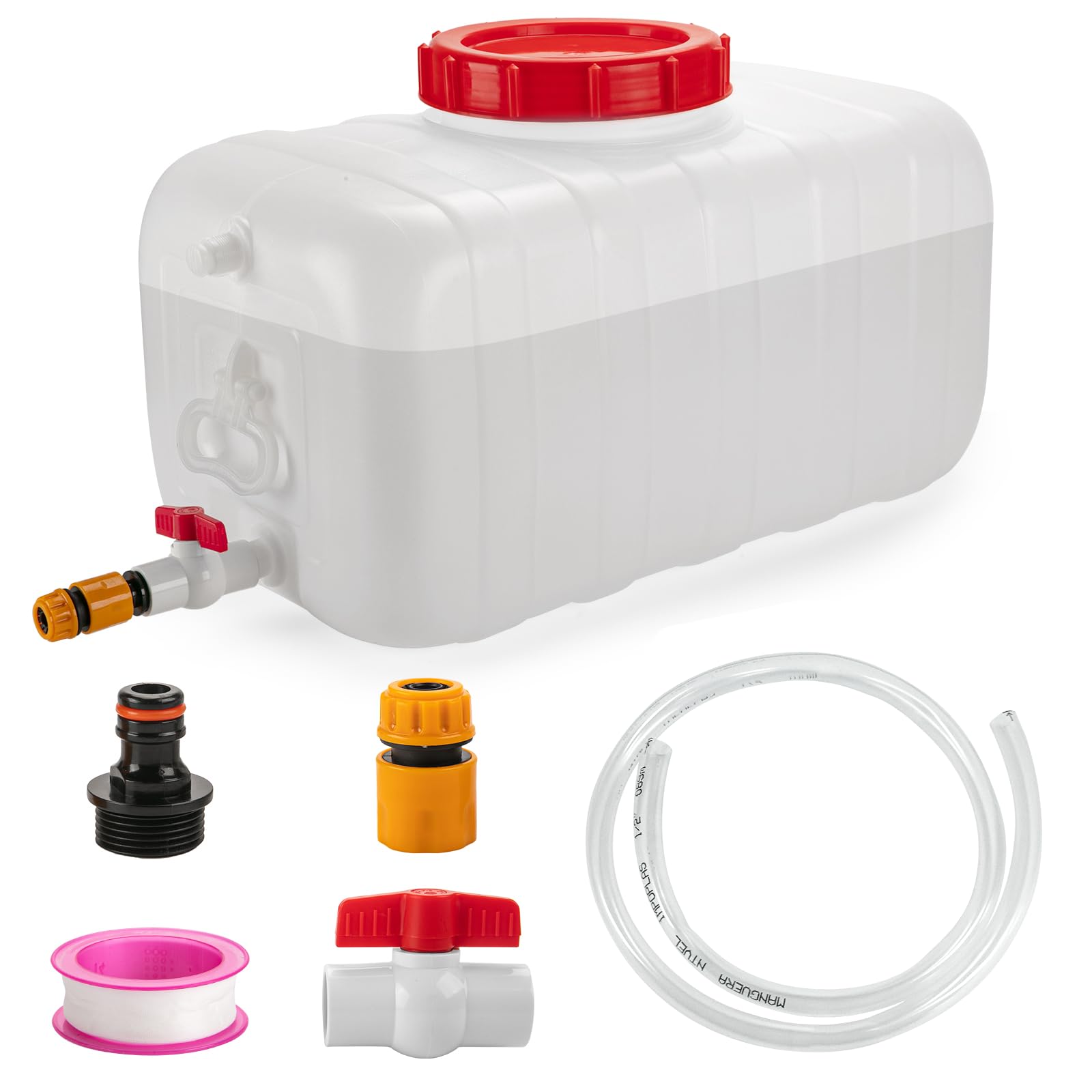 Photo 1 of 13.2 Gallon Water Tank with Faucet, Water Storage Container for Camping, Portable First Aid Water Storage for Outdoor Hiking, RV, Autonomous Driving Tour, 23.6 x 13 x 13.7in