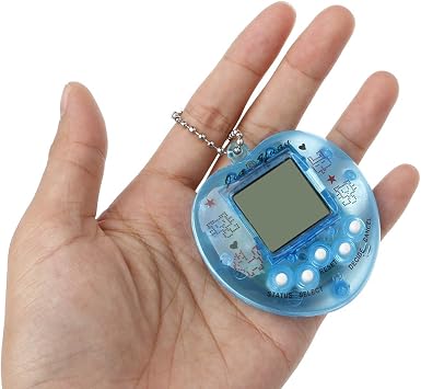 Electronic Pet Game Machine Transparent Peach Heart Virtual Pet Puzzle Game Keychain Birthday Gift for Kids Electronic Pet Game Handheld Electronic Pet Game Virtual Electronic Pet Game Littlest