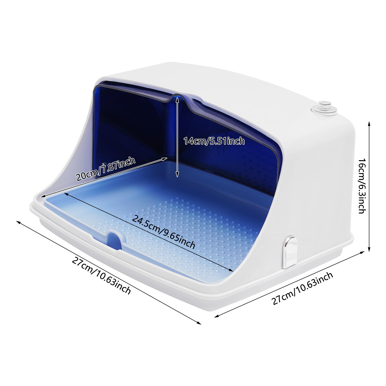 Scatola di disinfezione UV professionale per unghie, sterilizzatore, 29 x 22 x 17 cm, sterilizzazione a LED ultravioletti, sterilizzatore per unghie, salone di manicure