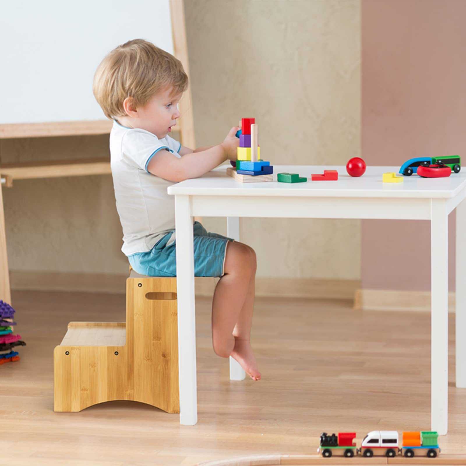 Marchepied Douche Enfants Seniors Tabouret Salle De Bains Queraltó - Pliable Antidérapant - Support 130kg - 32x25x22.5 Cm - Pour Enfants Et Seniors Tabouret Baignoire Personne âgée