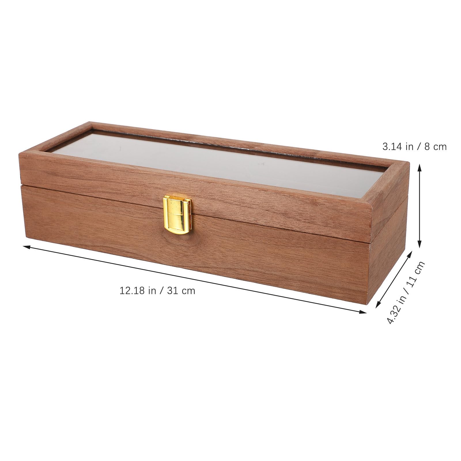 Vintage und Einfach zu Tragen zur Aufbewahrung und Präsentation Uhrenaufbewahrungsbox mit 6 Fächern Eleganter Uhren Displaybox für Uhren und Schmuck
