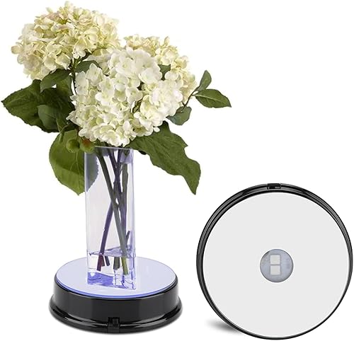 Base de luz LED para arte de cristal, base de pantalla LED redonda, soporte de exhibición iluminado, soporte de base de luz LED de 7 colores, base