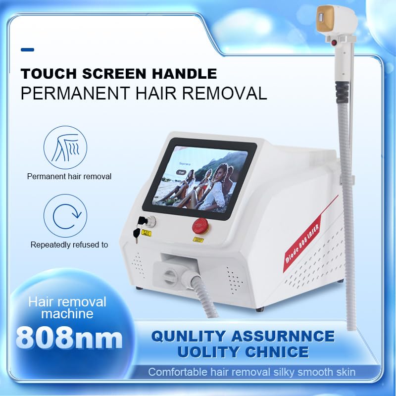 808nm Macchina Epilazione Laser Diodo per Salone | Manipolo con contatto freddo, display LED, usi su viso, gambe, braccia, ascelle e zona bikini