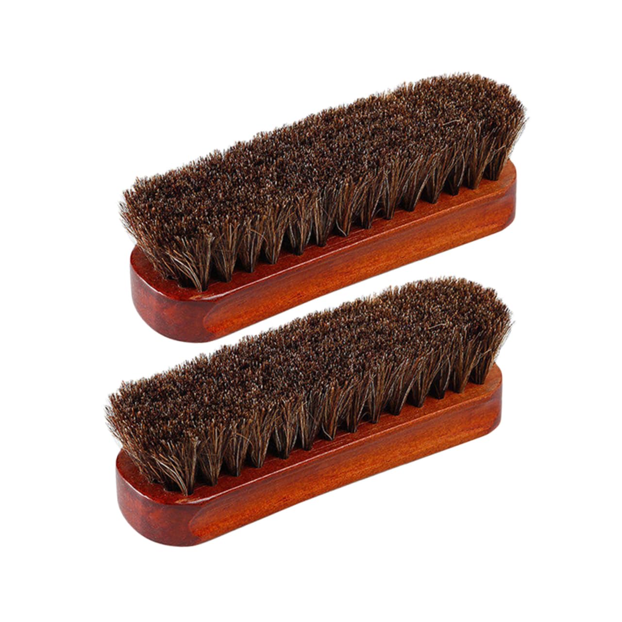 3 Set Spazzola in Crine Di Cavallo Per Scarpe Lucido Da Scarpe Marrone Kit Sneaker Pulitore Per Polacco Roba Appiccicosa Per Le Animale Domestico Di Legno 2 Pezzi*3